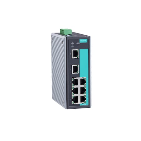 Moxa Indust. Unmanaged Ethernet Switch W/ 8 10/100Baset(X)Ports, -40 EDS-308-T